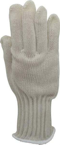 Whizard - Size L (9), ANSI Cut Lvl 5, Kevlar/Spectra/Stainless Steel Cut Resistant Gloves - High Strength Fiber/Stainless Steel Lining, Knit Wrist, Gray, Ambidextrous - Eagle Tool & Supply