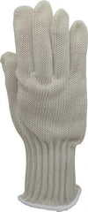 Whizard - Size L (9), ANSI Cut Lvl 5, Kevlar/Spectra/Stainless Steel Cut Resistant Gloves - High Strength Fiber/Stainless Steel Lining, Knit Wrist, Gray, Ambidextrous - Eagle Tool & Supply