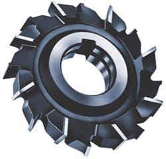 Made in USA - 6" Diam x 1" Width of Cut, 24 Teeth, Cobalt Side Milling Cutter - Staggered Teeth, Uncoated - Eagle Tool & Supply