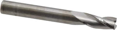 RobbJack - 1/4", 1/2" LOC, 1/4" Shank Diam, 2" OAL, 3 Flute, Solid Carbide Square End Mill - Single End, Uncoated, Spiral Flute, 30° Helix, Centercutting, Right Hand Cut, Right Hand Flute, Series TS-301 - Eagle Tool & Supply