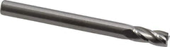 RobbJack - 3/16", 3/8" LOC, 3/16" Shank Diam, 2" OAL, 4 Flute, Solid Carbide Square End Mill - Single End, Uncoated, Spiral Flute, 30° Helix, Centercutting, Right Hand Cut, Right Hand Flute, Series TS-401 - Eagle Tool & Supply