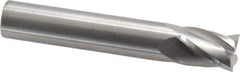 RobbJack - 1/2", 5/8" LOC, 1/2" Shank Diam, 3" OAL, 4 Flute, Solid Carbide Square End Mill - Single End, Uncoated, Spiral Flute, 30° Helix, Centercutting, Right Hand Cut, Right Hand Flute, Series TS-401 - Eagle Tool & Supply