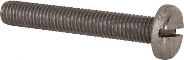 Value Collection - M10x1.50 Metric Coarse, 65mm Length Under Head Slotted Drive Machine Screw - Pan Head, Grade 316 & A4 Stainless Steel, Uncoated, Without Washer - Eagle Tool & Supply