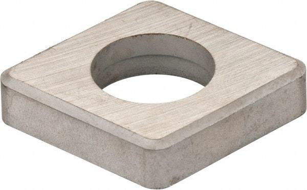 Made in USA - 1" Inscribed Circle, Diamond (Shape) Shim for Indexables - Carbide, 1/8" Thick, CSN Shim Style, Negative Rake - Eagle Tool & Supply