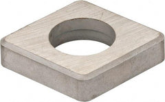 Made in USA - 1" Inscribed Circle, Diamond (Shape) Shim for Indexables - Carbide, 1/8" Thick, CSN Shim Style, Negative Rake - Eagle Tool & Supply