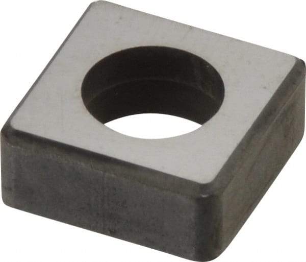 Made in USA - 1/2" Inscribed Circle, Square Shim for Indexables - Carbide, 3/16" Thick, ISSN Shim Style, Negative Rake - Eagle Tool & Supply