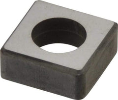Made in USA - 1/2" Inscribed Circle, Square Shim for Indexables - Carbide, 3/16" Thick, ISSN Shim Style, Negative Rake - Eagle Tool & Supply