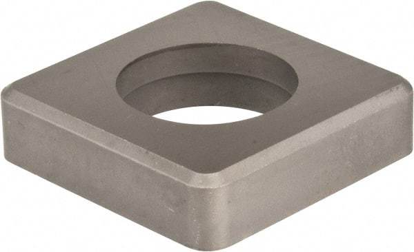 Made in USA - 1" Inscribed Circle, Square Shim for Indexables - Carbide, 1/4" Thick, ISSN Shim Style, Negative Rake - Eagle Tool & Supply