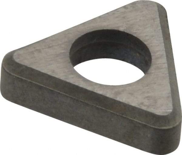 Made in USA - 3/8" Inscribed Circle, Triangle Shim for Indexables - Carbide, 1/8" Thick, ITSN Shim Style, Negative Rake - Eagle Tool & Supply