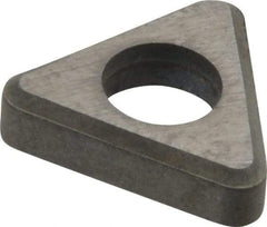Made in USA - 3/8" Inscribed Circle, Triangle Shim for Indexables - Carbide, 1/8" Thick, ITSN Shim Style, Negative Rake - Eagle Tool & Supply