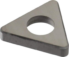 Made in USA - 3/4" Inscribed Circle, Triangle Shim for Indexables - Carbide, 3/16" Thick, ITSN Shim Style, Negative Rake - Eagle Tool & Supply