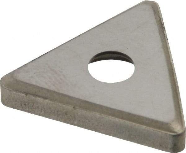 Made in USA - 1/2" Inscribed Circle, Triangle Shim for Indexables - Carbide, 1/8" Thick, SM Shim Style, Negative Rake - Eagle Tool & Supply