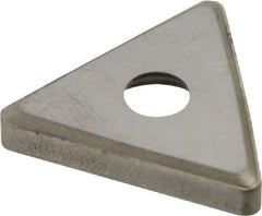 Made in USA - 1/2" Inscribed Circle, Triangle Shim for Indexables - Carbide, 1/8" Thick, SM Shim Style, Negative Rake - Eagle Tool & Supply