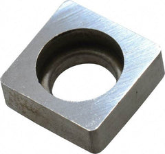 Made in USA - 1/2" Inscribed Circle, Square Shim for Indexables - Carbide, 3/16" Thick, SM Shim Style, Negative Rake - Eagle Tool & Supply