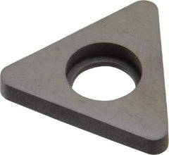 Made in USA - 1/2" Inscribed Circle, Triangle Shim for Indexables - Carbide, 1/8" Thick, STN Shim Style, Negative Rake - Eagle Tool & Supply