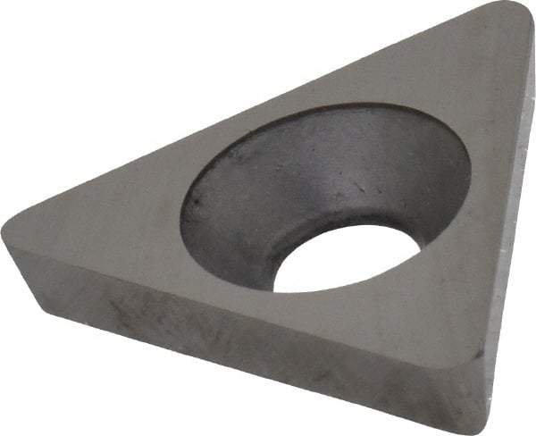 Made in USA - 1/2" Inscribed Circle, Triangle Shim for Indexables - Carbide, 1/8" Thick, SM Shim Style, Positive Rake - Eagle Tool & Supply