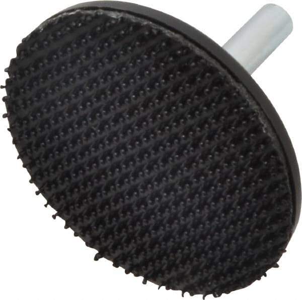 3M - 2" Diam Hook & Loop Disc Backing Pad - 1/4" Shank Diam, Firm Density, 23,000 RPM - Eagle Tool & Supply