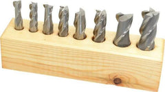 Interstate - 1/2 to 1", 2 and 4 Flute Square End Mill Set - Uncoated, Cobalt, Single End - Eagle Tool & Supply