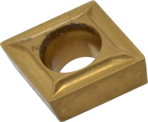 Kennametal - CCMT21.50.5 LF Grade KC850 Carbide Turning Insert - TiC/TiCN/TiN Finish, 80° Diamond, 1/4" Inscr Circle, 3/32" Thick, 0.0079" Corner Radius - Eagle Tool & Supply