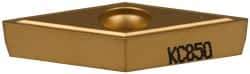 Kennametal - VBMT331 LF Grade KC850 Carbide Turning Insert - TiC/TiCN/TiN Finish, 35° Diamond, 3/8" Inscr Circle, 3/16" Thick, 1/64" Corner Radius - Eagle Tool & Supply