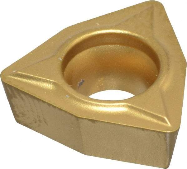 Kennametal - WPMT32.52 LF Grade KC850 Carbide Turning Insert - TiC/TiCN/TiN Finish, 80° Trigon, 3/8" Inscr Circle, 5/32" Thick, 1/32" Corner Radius - Eagle Tool & Supply