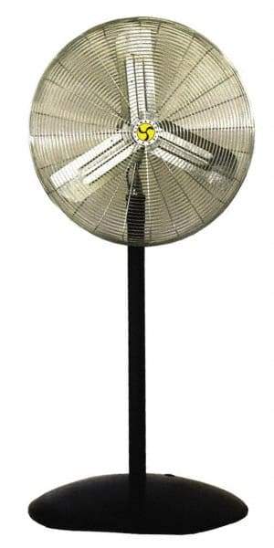 Airmaster - 30" Blade, 1/3 hp, 3,415, 5,300 & 7,185 CFM, Industrial Circulation Fan - Pedestal, 115 Volts, 2.7 Amps, 3 Speed - Eagle Tool & Supply