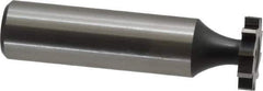 Interstate - 5/8" Diam x 1/8" Face Width, High Speed Steel, 8 Teeth, Shank Connection Woodruff Keyseat Cutter - Uncoated, 2-1/8" OAL x 1/2" Shank, Straight Teeth, ANSI 405, Old Standard 5 - Eagle Tool & Supply