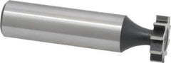 Interstate - 5/8" Diam x 5/32" Face Width, High Speed Steel, 8 Teeth, Shank Connection Woodruff Keyseat Cutter - Uncoated, 2-5/32" OAL x 1/2" Shank, Straight Teeth, ANSI 505, Old Standard 6 - Eagle Tool & Supply