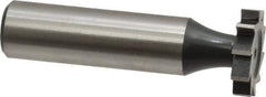 Interstate - 3/4" Diam x 5/32" Face Width, High Speed Steel, 10 Teeth, Shank Connection Woodruff Keyseat Cutter - Uncoated, 2-5/32" OAL x 1/2" Shank, Straight Teeth, ANSI 506, Old Standard 8 - Eagle Tool & Supply