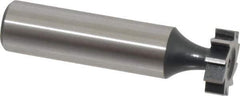 Interstate - 5/8" Diam x 3/16" Face Width, High Speed Steel, 8 Teeth, Shank Connection Woodruff Keyseat Cutter - Uncoated, 2-3/16" OAL x 1/2" Shank, Straight Teeth, ANSI 605, Old Standard 61 - Eagle Tool & Supply