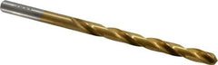 Chicago-Latrobe - 13/64" 135° High Speed Steel Jobber Drill - TiN Finish, Right Hand Cut, Spiral Flute, Straight Shank, 3-5/8" OAL, Split Point - Eagle Tool & Supply