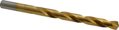 Chicago-Latrobe - 11/32" 135° High Speed Steel Jobber Drill - TiN Finish, Right Hand Cut, Spiral Flute, Straight Shank, 4-3/4" OAL, Split Point - Eagle Tool & Supply