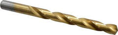 Chicago-Latrobe - 29/64" 135° High Speed Steel Jobber Drill - TiN Finish, Right Hand Cut, Spiral Flute, Straight Shank, 5-5/8" OAL, Split Point - Eagle Tool & Supply