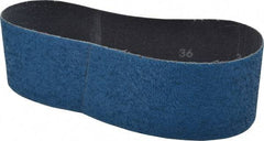 Norton - 3" Wide x 21" OAL, 36 Grit, Zirconia Alumina Abrasive Belt - Zirconia Alumina, Very Coarse, Coated, Y Weighted Cloth Backing, Series 3X - Eagle Tool & Supply
