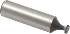 Interstate - 1/4" Diam x 1/16" Face Width, High Speed Steel, 6 Teeth, Shank Connection Woodruff Keyseat Cutter - Uncoated, 2-1/16" OAL x 1/2" Shank, Straight Teeth, ANSI 202, Old Standard 201 - Eagle Tool & Supply