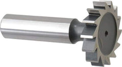 Interstate - 1-1/4" Diam x 1/4" Face Width, Cobalt, 14 Teeth, Shank Connection Woodruff Keyseat Cutter - Uncoated, 2-1/4" OAL x 1/2" Shank, Straight Teeth, ANSI 810, Old Standard 21 - Eagle Tool & Supply