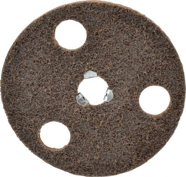 Norton - 5" Coarse Grade Aluminum Oxide Deburring Disc - 5/8-11 Threaded Center Hole, Quick Change Connection - Eagle Tool & Supply