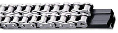 Fenner Drives - 1.06" Guide Width, 0.59" Guide Height, C5 Mount, UHMW PE, Double Chain Guide - 10" Overall Width x 0.83" Overall Height, Galvanized Steel - Eagle Tool & Supply