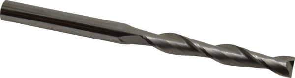OSG - 7/16", 3" LOC, 7/16" Shank Diam, 6" OAL, 2 Flute, Solid Carbide Square End Mill - Single End, Uncoated, Spiral Flute, 30° Helix, Centercutting, Right Hand Cut, Right Hand Flute, Series 482 - Eagle Tool & Supply