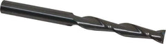OSG - 1/2", 3" LOC, 1/2" Shank Diam, 6" OAL, 2 Flute, Solid Carbide Square End Mill - Single End, Uncoated, Spiral Flute, 30° Helix, Centercutting, Right Hand Cut, Right Hand Flute, Series 482 - Eagle Tool & Supply