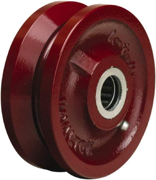 Hamilton - 4 Inch Diameter x 1-1/2 Inch Wide, Cast Iron Caster Wheel - 600 Lb. Capacity, 1-3/4 Inch Hub Length, 1/2 Inch Axle Diameter, Straight Roller Bearing - Eagle Tool & Supply