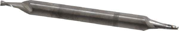OSG - 3/64", 3/32" LOC, 1/8" Shank Diam, 1-1/2" OAL, 2 Flute, Solid Carbide Square End Mill - Double End, Uncoated, Spiral Flute, 30° Helix, Centercutting, Right Hand Cut, Right Hand Flute, Series 422 - Eagle Tool & Supply