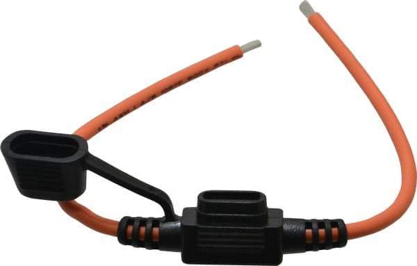 Ferraz Shawmut - 30 Amp AF2 Black Automotive Fuse Holder - 32 Volt, Orange #12 Wire - Eagle Tool & Supply