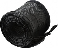 Techflex - Black Braided Cable Sleeve - 10' Coil Length, -103 to 257°F - Eagle Tool & Supply