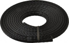 Techflex - Black Braided Expandable Cable Sleeve - 10' Coil Length, -103 to 257°F - Eagle Tool & Supply