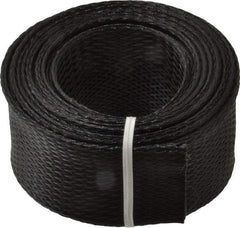 Techflex - Black Braided Expandable Cable Sleeve - 10' Coil Length, -103 to 257°F - Eagle Tool & Supply