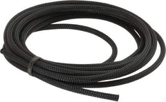 Techflex - Black Braided Expandable Cable Sleeve - 10' Coil Length, -103 to 257°F - Eagle Tool & Supply