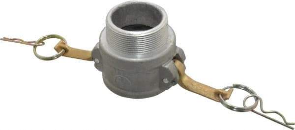 EVER-TITE Coupling Products - 2" Aluminum Cam & Groove Suction & Discharge Hose Female Coupler Male NPT Thread - Part B, 2" Thread, 250 Max psi - Eagle Tool & Supply