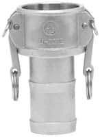 EVER-TITE Coupling Products - 3" Stainless Steel Cam & Groove Suction & Discharge Hose Female Coupler Hose Shank - Part C, 200 Max psi - Eagle Tool & Supply