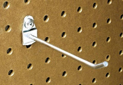 Triton - 3/16" Diam, 4" Long Single Angled End Pegboard Hook - 4-5/8" Projection, 30° Bend, 1/2" Bend Length, Steel - Eagle Tool & Supply